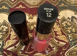Lápiz labial vintage Revlon súper brillante crema #24 naranja nieve y esmalte de uñas 12 - Imagen 1 de 6