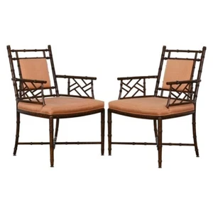 Pearson Pair of Faux Bamboo Chairs, 2018 B - Picture 1 of 18