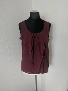 Only Damen Chiffon Bluse Shirt ärmellos Größe L weinrot - Bild 1 von 6