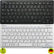 MediaRange PC Mini Tastatur Keyboard USB Kabel Deutsches Layout Schwarz, Weiß