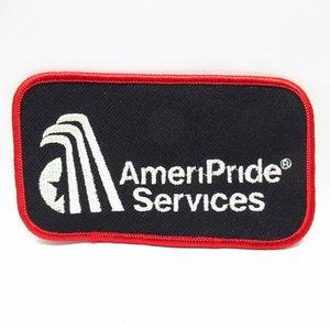 AmeriPride - Eagle Star & Stripes Logo - Uniform Rental - Vintage Patch - Red - Picture 1 of 6