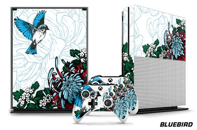 Designer Skin for XBOX ONE S 1S Gaming Console+2 Controller Sticker Decal BLUEBD - Image 1 of 2