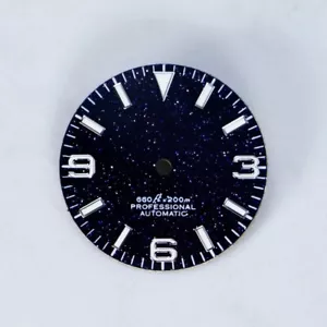 DS 369 EXP Style Blue Sandstone C3BGW9 blue lume Dials NH35 SKX007  28.5mm S mod - Picture 1 of 6