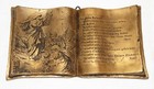 Alte Bibel aus Wachs * Die 10 Gebote * Woltersdorfer Wachskunst * 20x11 cm