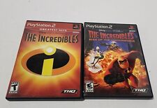 PLAYSTATION 2 PS2 THE INCREDIBLES AND RISE OF THE UNDERMINER LOT OF 2 UNTESTED