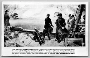 RPPC Tis The Star Spangled Banner By George Gray Painting Real Photo Postcard L7 - Picture 1 of 2