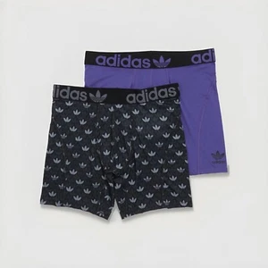 adidas Originals Trefoil Boxer Briefs Men’s Size S 2 In Pack Monogram NIP - Picture 1 of 5