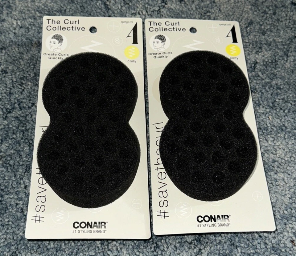 Conair Sponge Coil, Black, 2 Count - FREE SHIPPING! - Image 1 of 1