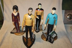 1991,1992 Star Trek 10" Action Figures, Lot of 4, Kirk, Spock, Data, Deanna Troi - Picture 1 of 3
