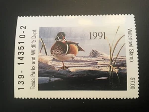 ICOLLECTZONE US Texas 1991 TX11 Duck Stamp VF NH - Picture 1 of 1