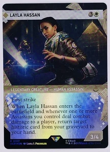 MTG Universes Beyond: Assassin's Creed LAYLA HASSAN #0127 R vitrina lámina - Imagen 1 de 2