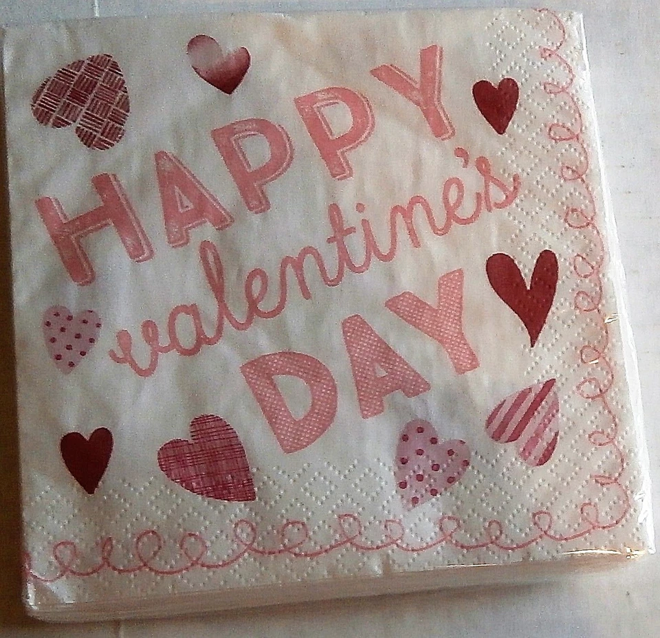 Surtido de servilletas de cóctel DÍA DE SAN VALENTÍN 20 ct 2 capas [tu elección] Foto 1 de 1