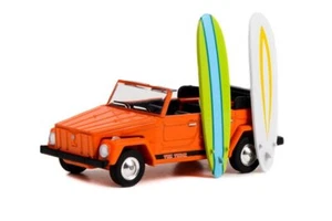1971 VOLKSWAGEN THING (TYPE 181) W/ SURFBOARDS 1/64 DIECAST CAR GREENLIGHT 97140 - Picture 1 of 4