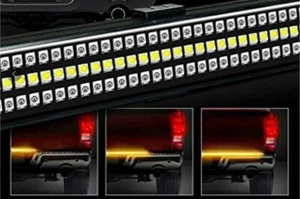 For 48 Inch Triple Row LED Truck Tailgate Light Bar 5-function 3-Color IP68 with - Picture 1 of 1
