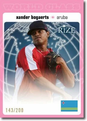 XANDER BOGAERTS 2012 Rize Rookie Rosa Paragon CLASE MUNDIAL RC #/200 Foto 1 de 2