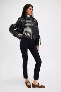 Free People Molly Slim Hose - Schwarz - UVP 88£ Neu ohne Etikett - Bild 1 von 19