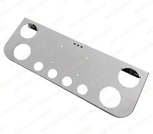 QSC Trucks Stainless Steel Rear Center Light Panel w/ 4" and 2" Round Cutouts - Picture 1 of 4