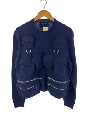 PRADA/Prada/24SS/Shetland wool crew-neck sweater/50/wool/navy - Image 1 of 4