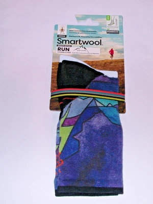 Calcetines SmartWool Athlete Edition Run Mountain Print Crew para mujer medianos multicolores Foto 1 de 4