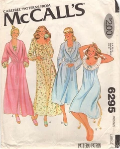 Nightgowns & Robes McCall's 6295 Misses' L 18-20 UNCUT Sewing Pattern '78 - Picture 1 of 5