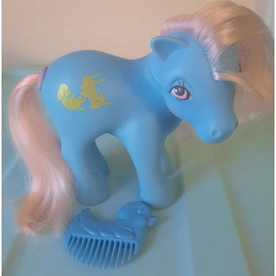 Vintage G1 My Little Pony Squeezer Happy Tails with Comb NM Hasbro MLP Rare HTF - Image 1 of 4