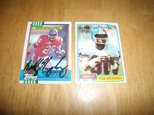 DENVER BRONCOS AUTOGRAPHED FOOTBALL CARD LOT-RICK UPCHURCH, & BOBBY  HUMPHREY - Picture 1 of 2