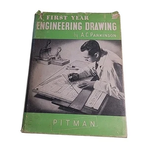 First Year Engineering Drawing Parkinson 1957 Hardback Book - Picture 1 of 8