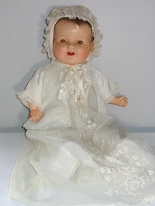 Antike große Komposition Komposit & Stoff Happy Doll Baby 26" groß - Bild 1 von 12