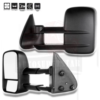 Pair Power Smoke LED Signal Lights Mirrors For Chevy GMC K1500 K2500 Truck Foto 1 de 4