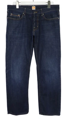 Hugo Boss Bo2 Orange Vaqueros Hombres W34 L30 Azul Descolorido Botón Fly Rectos - Imagen 1 de 4