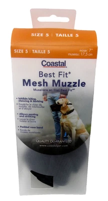 "Bozal de malla costero mejor ajuste caja abierta talla 5 nariz 7"" Bassett Hound Doberman Taiwán" Foto 1 de 4