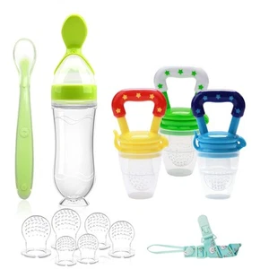 Food Feeder for Baby, Fruit Pacifier (3 Pcs) with 6 Different 01-Green - Picture 1 of 7