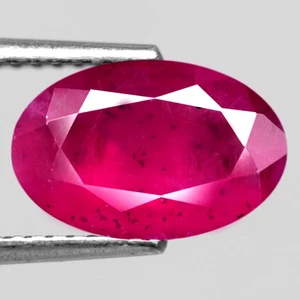 2,03 ct. Pietra preziosa naturale rubino rosso rosato ovale non riscaldata Tanzania scintillante! - Foto 1 di 7