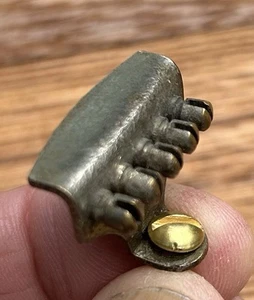 Vintage Brass Plated No Knot Style 5 String Banjo Tailpiece w/ Hanger Bolt - Picture 1 of 5