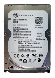 Seagate Laptop Thin HDD 500GB 2.5" 7mm SATA III 6Gb/s ST500LT012 HDD, TESTED - Picture 1 of 3