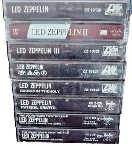 LED ZEPPELIN Cassette Lot 8 Vintage I II III Symbols Houses Of Holy Graffiti - Picture 1 of 9