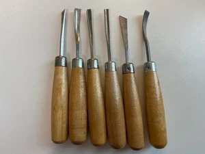 Juego de 6 herramientas para tallar carpintería vintage Craftsman 6-1/2" Japón - Imagen 1 de 7