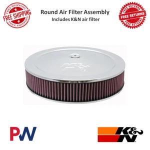 K&N Round Custom Air Filter Assembly 5.125" Neck Flange - Picture 1 of 7