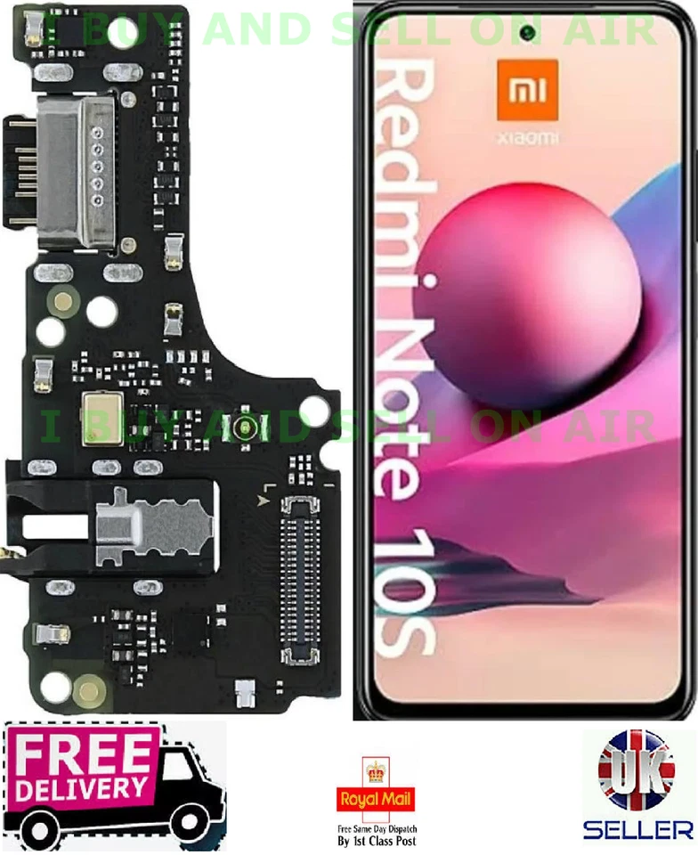 Xiaomi Redmi Note 10s puerto de carga base conector para auriculares conector micrófono Foto 1 de 1