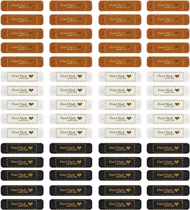 Handmade Label zum Annähen Weich, 60 Stück 3 Farben PU Leder Labels zum Annähen - Bild 1 von 6