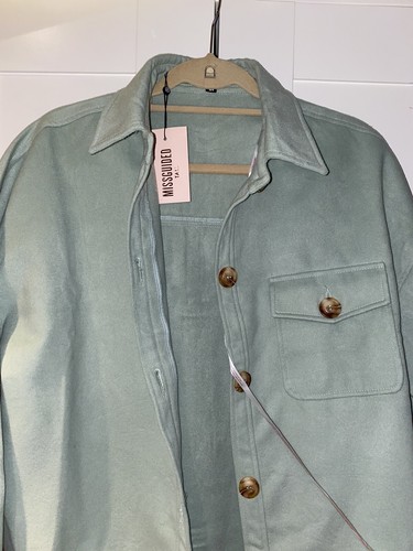 MISSGUIDED Giacca alta salvia sbagliata NUOVISSIMA