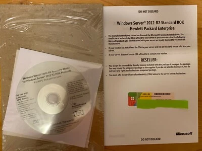 MS Windows Server 2012 R2 Standard 64 Bit DVD HP ROK MUI Deutsch - Bild 1 von 3