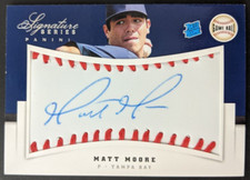 Matt Moore AUTO 2012 Panini Signature Series GAME BALL 136 Baseball Card RC /299