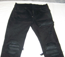 AMIRI MX1 Jeans distressed black with black patch, size 29, inseam is 34