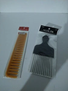 Afro Pick Comb Lift Hair Detangle Lot combs A-59 - Picture 1 of 1