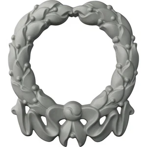 Ekena Millwork 7 3/4"W x 8 3/4"H x 3/4"P Dublin Wreath Center Onlay Single - Picture 1 of 10