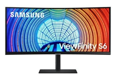 Samsung ViewFinity S65UA 34" UW-QHD Curved LCD, Black - Image 1 of 4