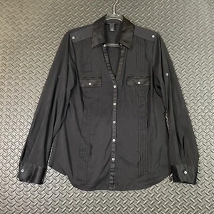 White House Black Market leichte Bluse Hemd mit Knopfleiste Damengröße 14 - Bild 1 von 9
