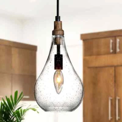 Uolfin Modern Farmhouse Teardrop Kitchen Island Pendant Lighting Maya 1-Light - Image 1 of 4