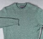 Barbour Sweater Mens Medium Green Wool Knit Outdoor Classic Prep Heritage